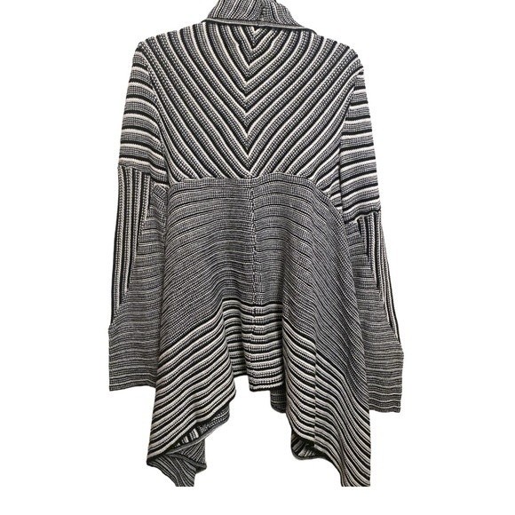 BB DAKOTA x REVOLVE Mayer Chevron Striped Cable Knit Open Front Cardigan Large - Picture 5 of 8
